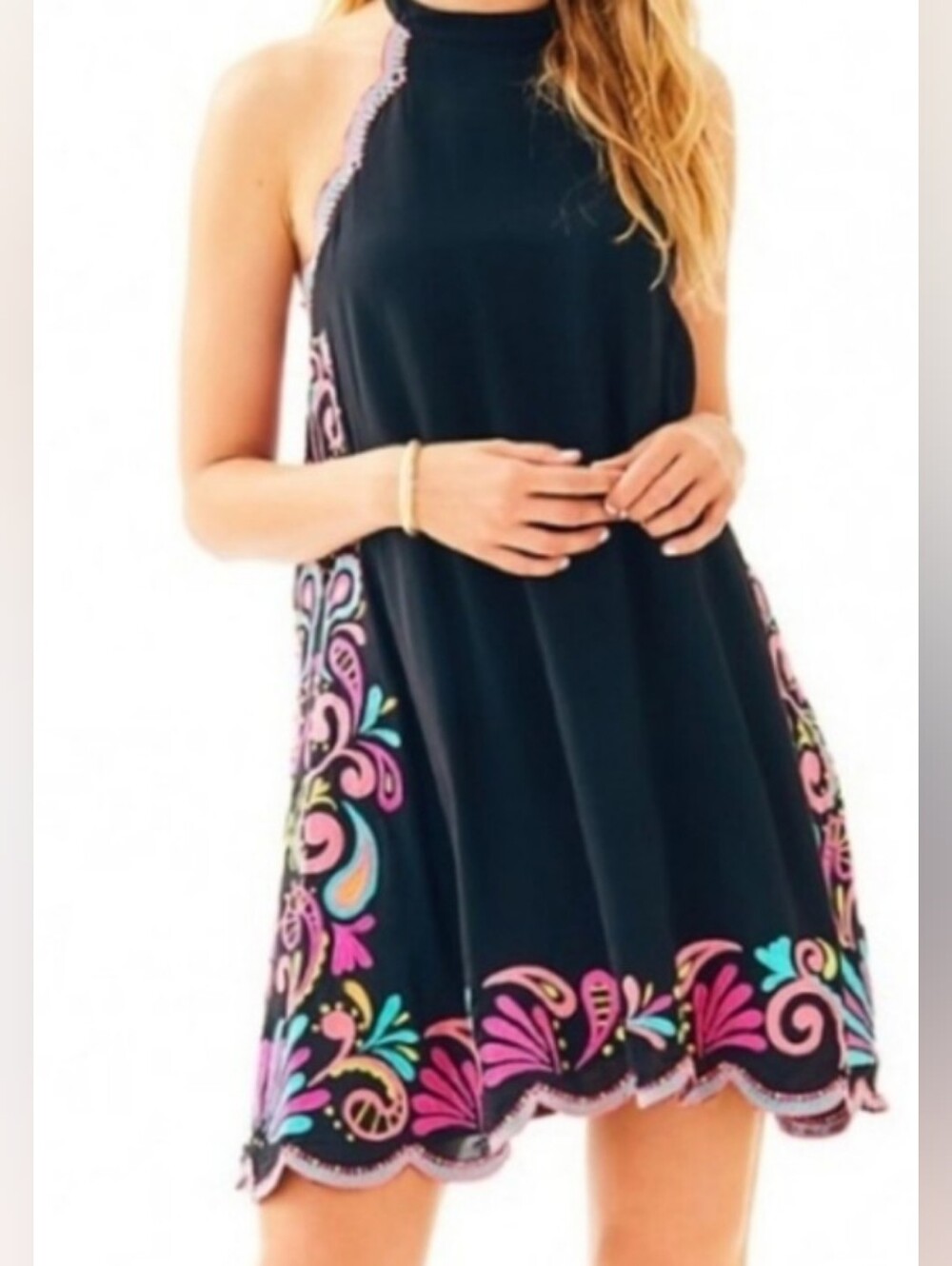 LILLY PULITZER XL QUINN SWING DRESS *GYPSET SWIRL* ONYX RARE🦄